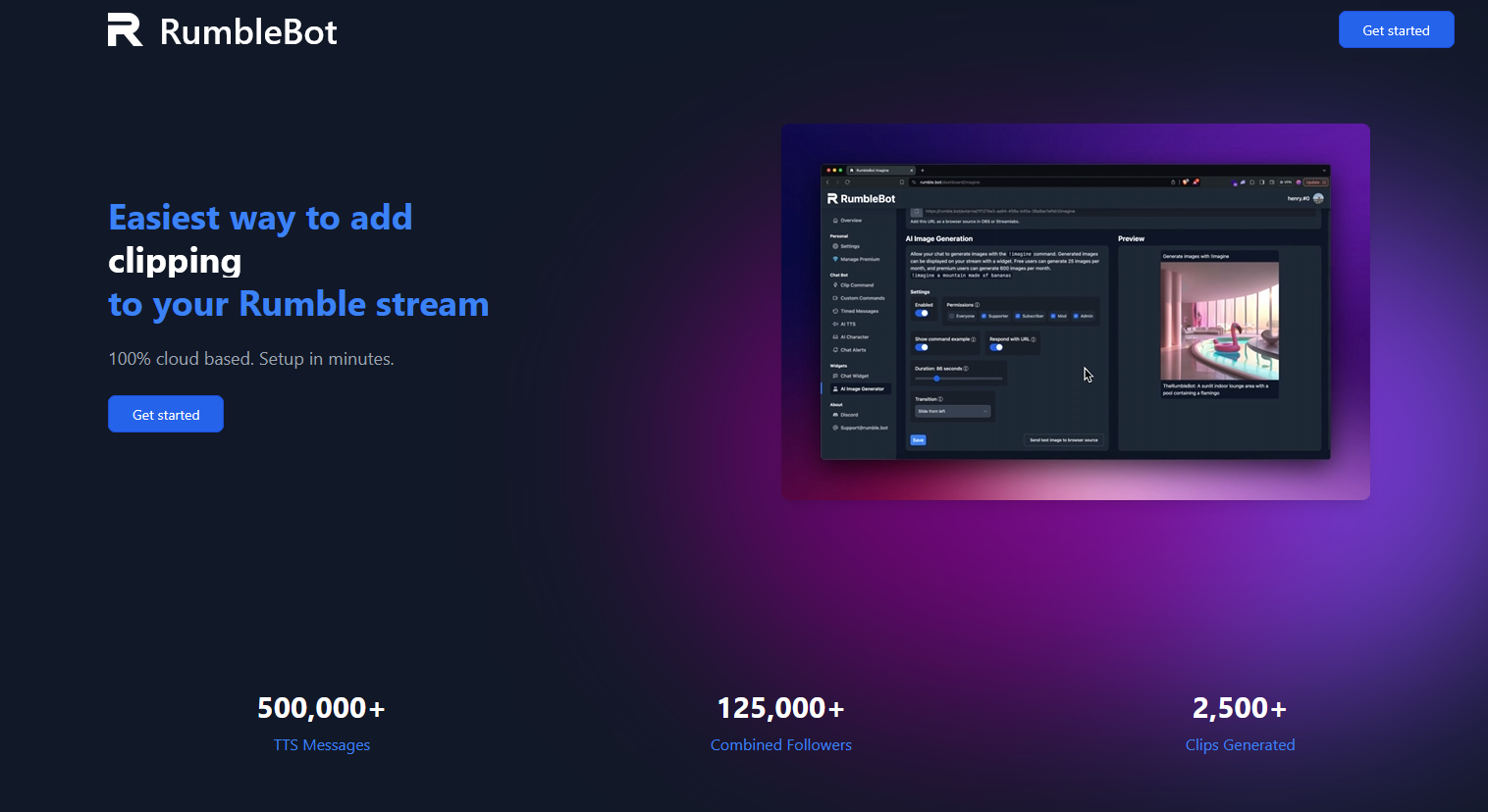 RumbleBot Chat Bot for Rumble Live Streaming